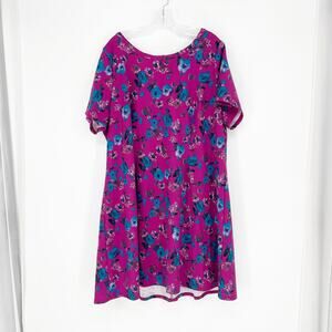 Lane Bryant Short Sleeve Floral Midi Dress Size 22/24